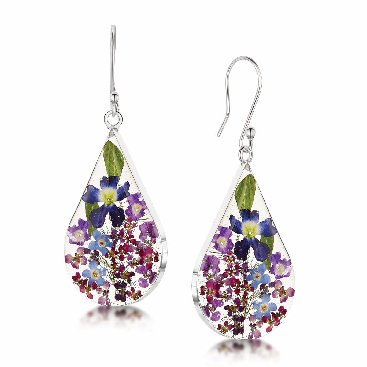 Purple Haze Teardrop Dangle Drop Earrings