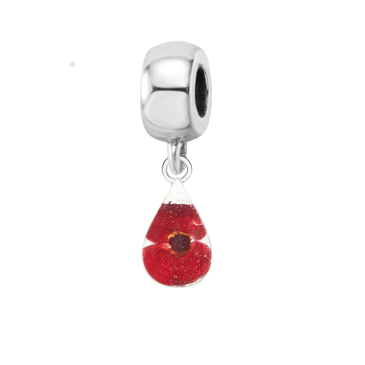 Mixed Flower Heart Bracelet Charm