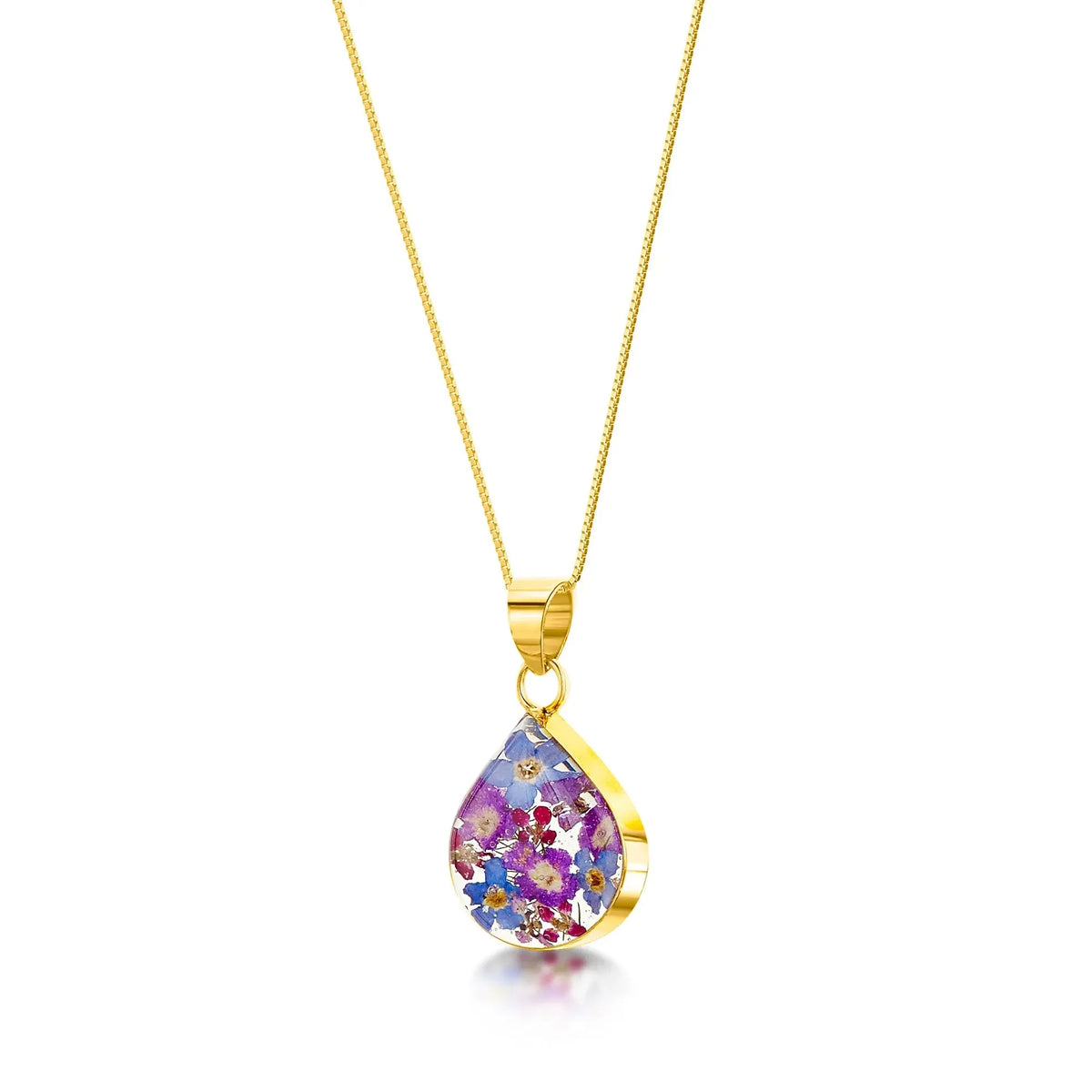 Collar con Colgante de Lágrima Purple Haze
