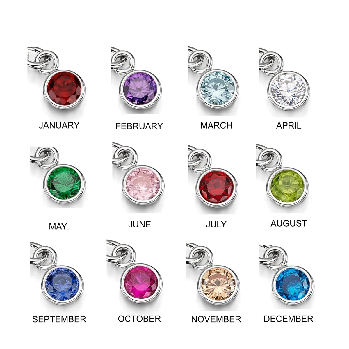 Personalized Sterling Silver Birthstone Flower Bracelet