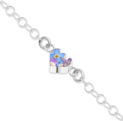 Purple Haze Heart Chain Bracelet