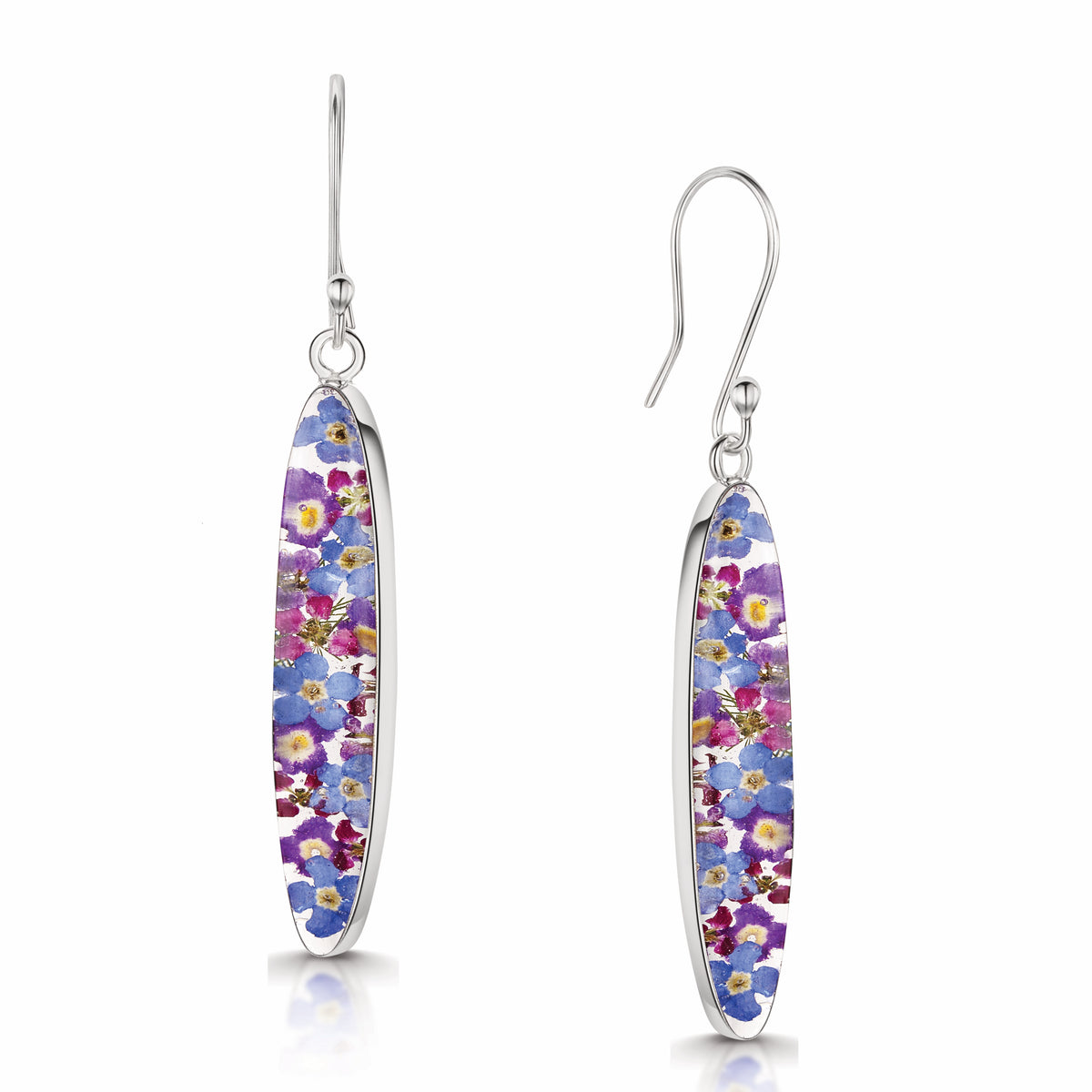 Pendientes ovalados Purple Haze