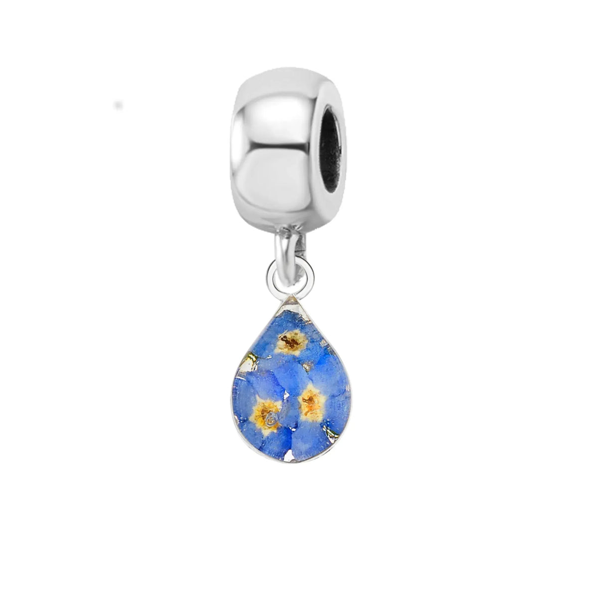 Mixed Flower Heart Bracelet Charm