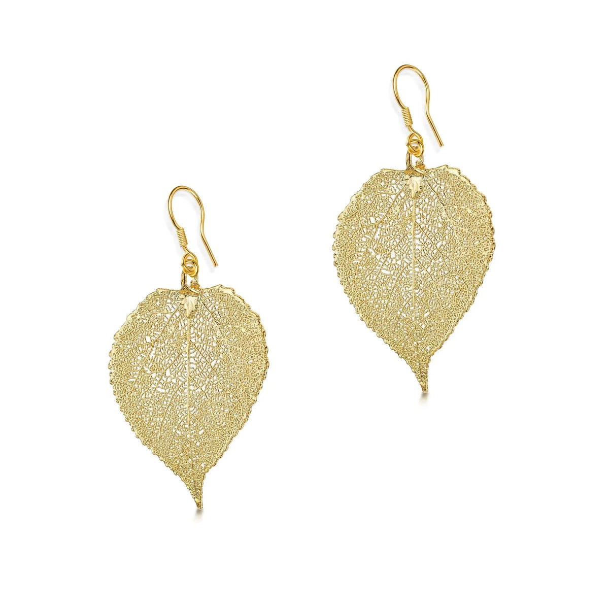 Gold-plated Aspen Leaf Earrings