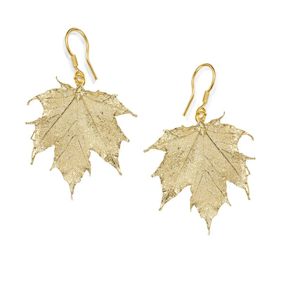 Gold-plated Sugar MapleLeaf Earrings