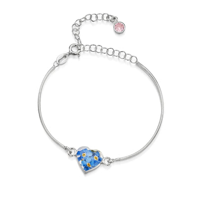 Personalized Sterling Silver Birthstone Flower Bracelet