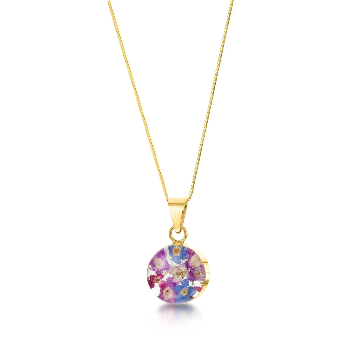 Collar con colgante redondo Purple Haze