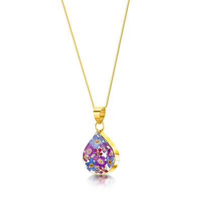 Collar con Colgante de Lágrima Purple Haze