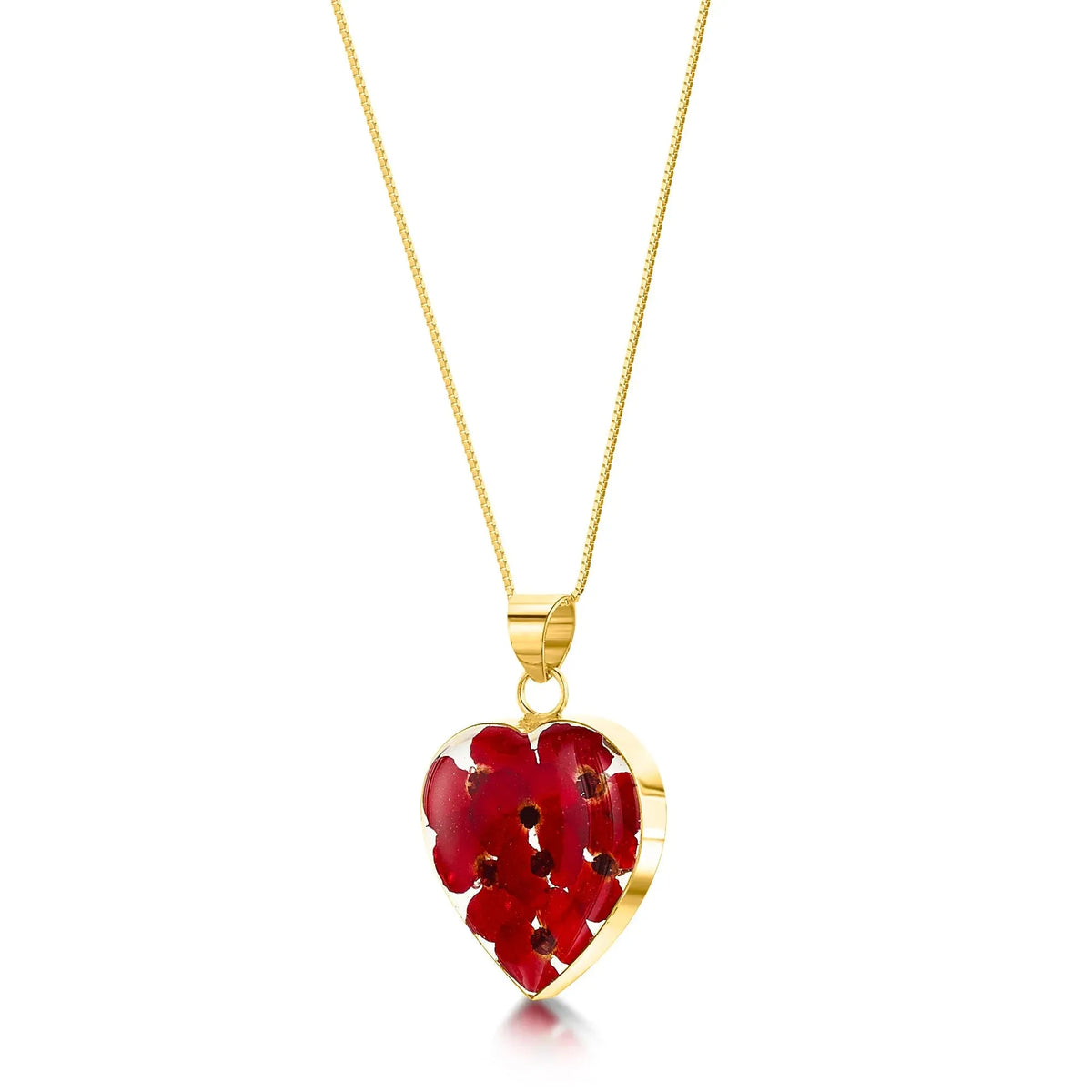 Poppy Heart Pendant Necklace